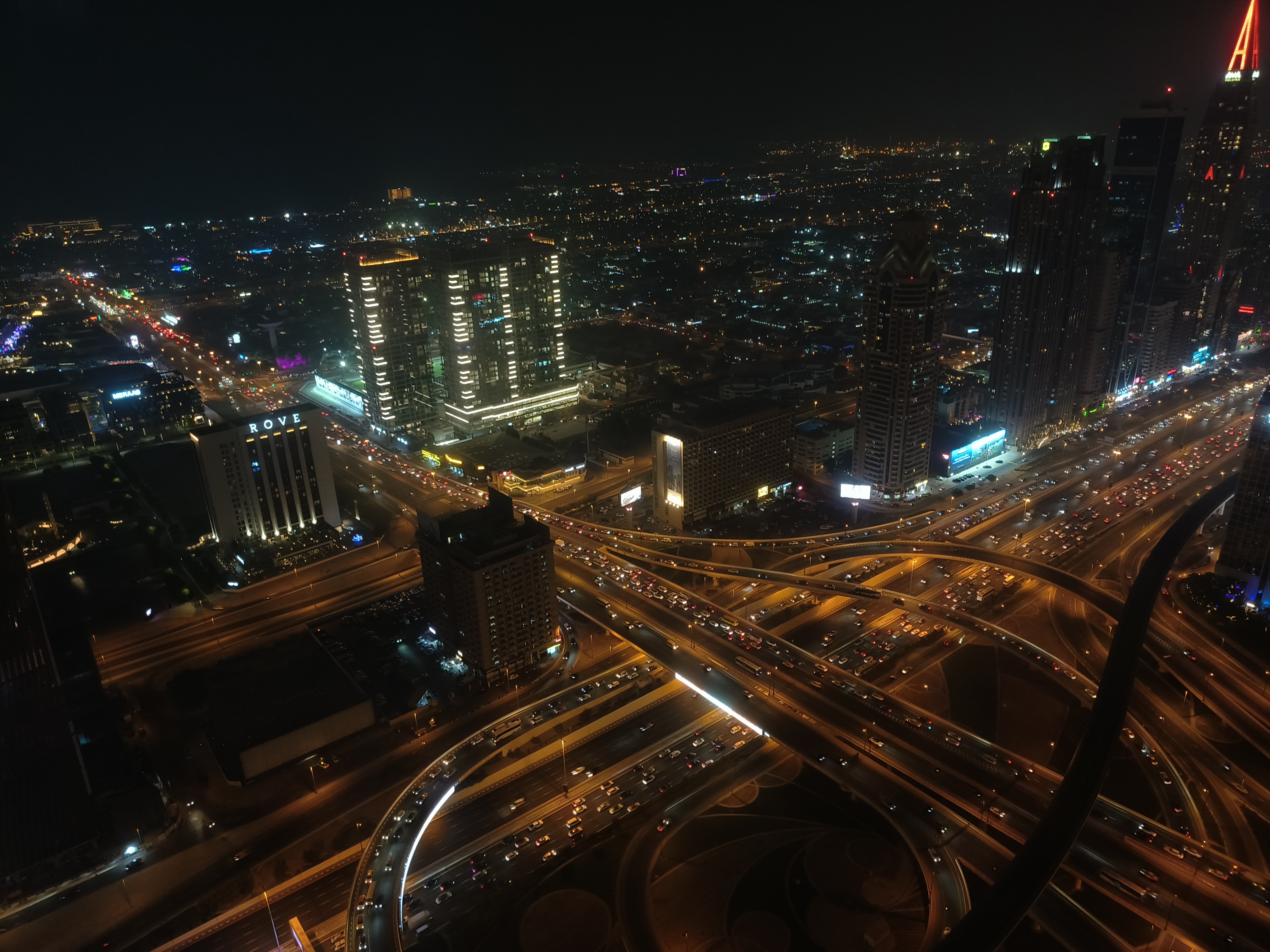 Sky View Dubai glass slide connecting 53rd and 52nd floors - unique adrenaline attraction with Dubai cityscape views